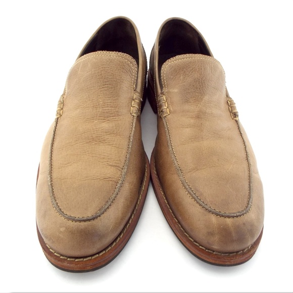 COLE HAANBeige Leather Slip On Loafers Shoes 11.5 - Picture 2 of 7